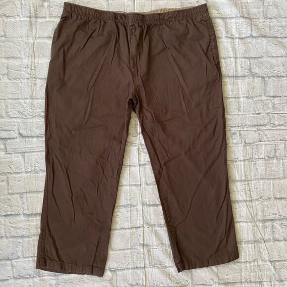 Haband Active Joe men XL short 100% cotton pull on elastic waist casual pants br - Picture 1 of 11